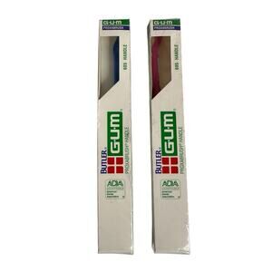 Butler GUM Proxabrush Plastic Handle 605 NIP Sealed Vintage Made in USA Lot of 2